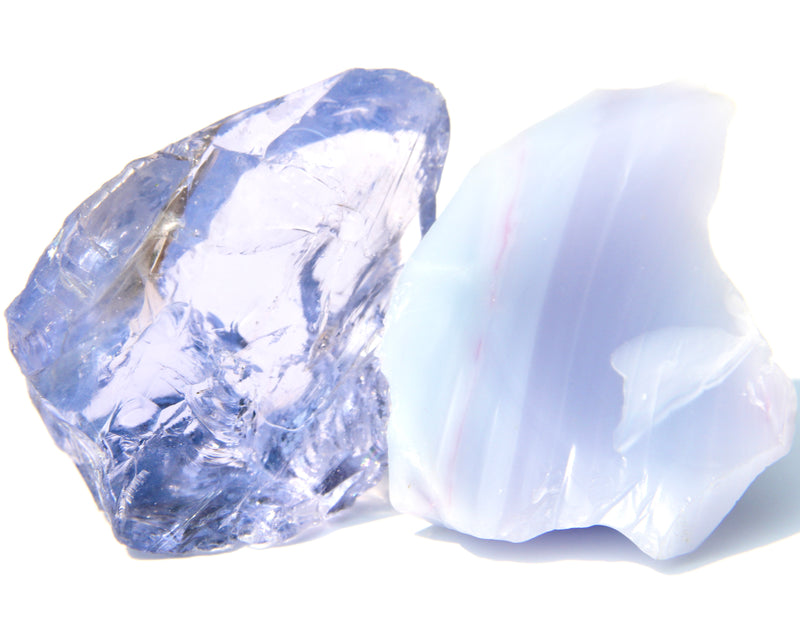 An Ascended Lilac + Sovereign Amethyst + Earth Shaman Andara paired with a Pastel Ascended Lilac + Heart of God within .