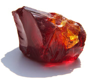 Lady Nellie Andara, Lemurian Sunrise with Opaque and clear red as well as yellow.  The Lemurian Sunrise Andara, are the best to explore the Journey on this earth.  It helps with remembering all that you were ... before...  This variety of Andara with yellow is even more powerful then the all red Lemurian Sunrise.